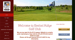 Desktop Screenshot of kestrelridgegolf.com